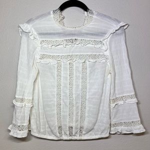 Express Lace Peasant Top